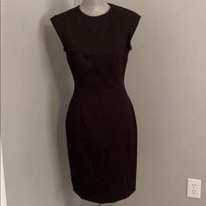 Banana Republic Cap-Sleeve Black Sheath Dress